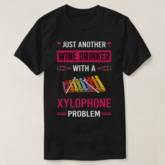 Wijndrinker xylofoon t-shirt (Design voorkant)
