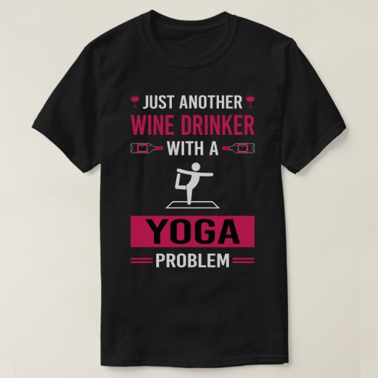 Wijndrinker Yoga T-shirt (Design voorkant)