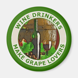 Wijndrinkers maken druiventrossen magneet