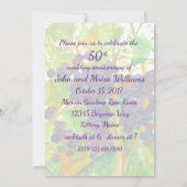 Wijndruiven - 50e bruiloft Jubileum partij uitnodi Kaart (Achterkant)
