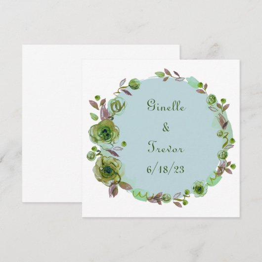 Wijndruiven Aangepaste bloemen Rood Wit Kaart (Voorkant / Achterkant)