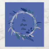 Wijndruiven Aangepaste bloemen Rood Wit Wijn Etiket (Enkel label)