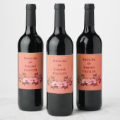 Wijndruiven Aangepaste bloemen Rood Wit Wijn Etiket (Flessen)