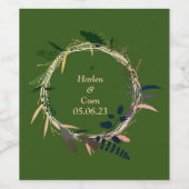 Wijndruiven Aangepaste bloemen Rood Wit Wijn Etiket (Enkel label)