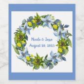 Wijndruiven Aangepaste bloemen Rood Wit Wijn Etiket (Enkel label)