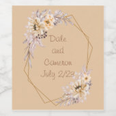 Wijndruiven Aangepaste bloemen Rood Wit Wijn Etiket (Enkel label)