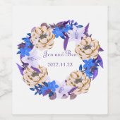 Wijndruiven Aangepaste bloemen Rood Wit Wijn Etiket (Enkel label)