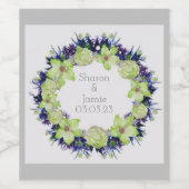 Wijndruiven Aangepaste bloemen Rood Wit Wijn Etiket (Enkel label)