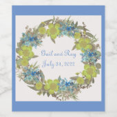 Wijndruiven Aangepaste bloemen Rood Wit Wijn Etiket (Enkel label)