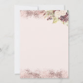 Wijndruiven Boho Bloemen Brunch & Bubbly Kaart (Achterkant)