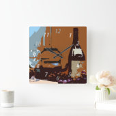 Wijndruiven Elegant moderne keukenklokken Vierkante Klok (Huis)