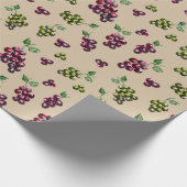 Wijndruiven Elegante hand-geïllustreerde Waterverf Cadeaupapier (Hoek)