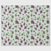 Wijndruiven Elegante hand-geïllustreerde Waterverf Cadeaupapier (Vlak)