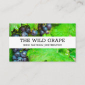 Wijndruiven en bladeren visitekaartje (Voorkant)