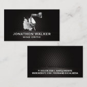 Wijndruiven en een fles wijn visitekaartje (Voorkant / Achterkant)