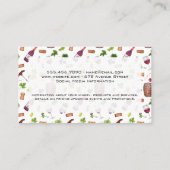 Wijndruiven en kurken patroon visitekaartje (Achterkant)