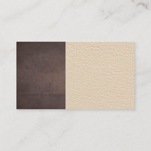 Wijndruiven en vat | Bruine lederen textuur Visitekaartje (Achterkant)