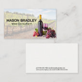 Wijndruiven | Fles van Vino | wijngaard Visitekaartje (Voorkant / Achterkant)
