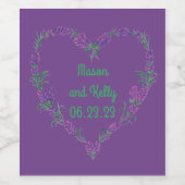 Wijndruiven - Gepersonaliseerde bloemen - Paars ha Wijn Etiket (Enkel label)