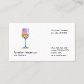 Wijndruiven | Glas met wijn Visitekaartje (Achterkant)