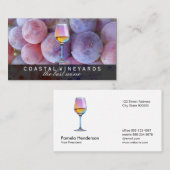 Wijndruiven | Glas met wijn Visitekaartje (Voorkant / Achterkant)