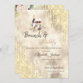 Wijndruiven Gold Drips Brunch & Bubbly Kaart (Voorkant / Achterkant)