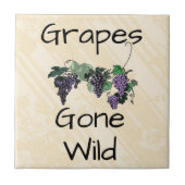 Wijndruiven Gone Wilde Keramische Tegel Tegeltje (Voorkant)