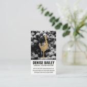 Wijndruiven | Gouden wijnglas icoon Visitekaartje (Staand voorkant)