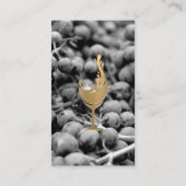 Wijndruiven | Gouden wijnglas icoon Visitekaartje (Achterkant)