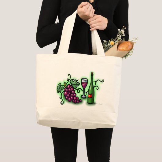 Wijndruiven Grote Tote Bag (Voorkant (product))