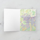 Wijndruiven Happy Jubileum Vrouw Kaart (Binnen)