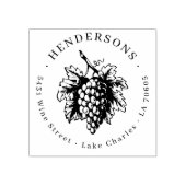  Wijndruiven Klassieke familie — Retouradres Rubberstempel (Afrduk)