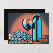 wijndruiven leven nog steeds eten abstracte kunst briefkaart (Voorkant / Achterkant)