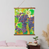 Wijndruiven op de wijnbereiding Waterverf Hangend Wandkleed (Slaapkamer)