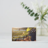 Wijndruiven op de wijnstok | Wijngaard Visitekaartje (Staand voorkant)