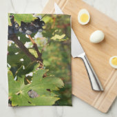 Wijndruiven op keukenhanddoeken voor wijn (Quarter Fold)