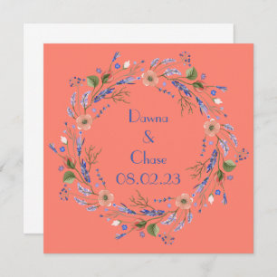 Wijndruiven op maat van de bloemen Roze Sinaasappe Kaart