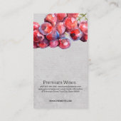 Wijndruiven op wijnstok | Sommelier Visitekaartje (Achterkant)