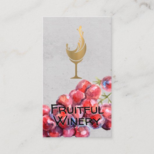 Wijndruiven op wijnstok | Sommelier Visitekaartje (Voorkant)