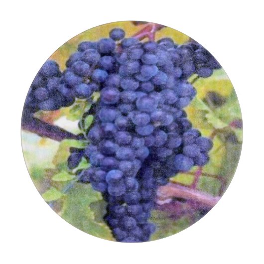 Wijndruiven — Oude wereldstijl Snijplank (Voorkant)