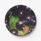 Wijndruiven Papieren Bordje (Voorkant)