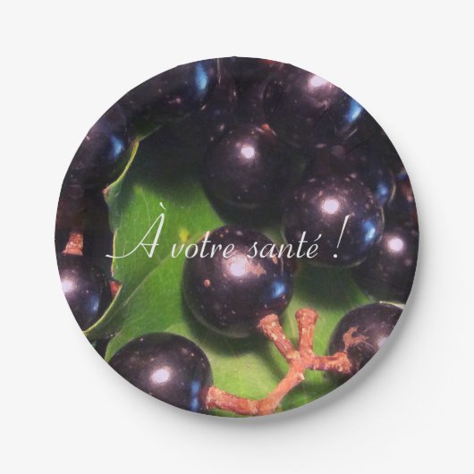 Wijndruiven Papieren Bordje (Voorkant)