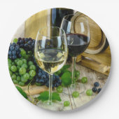Wijndruiven Papieren Bordje (Voorkant)