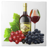 Wijndruiven Print Tegel Tegeltje (Voorkant)