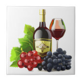 Wijndruiven Print Tegel Tegeltje (Voorkant)