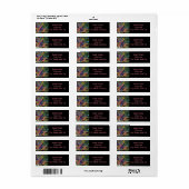 Wijndruiven retouradreslabels op maat etiket (Full Sheet)