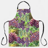 Wijndruiven rood groene trossen collage sommelier schort (Voorkant)