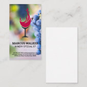 Wijndruiven | splash van wijnglas visitekaartje (Voorkant / Achterkant)