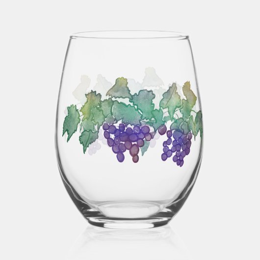Wijndruiven Stemless wijnglas Wijnglas Zonder Voet (Achterkant)