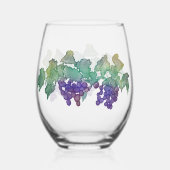 Wijndruiven Stemless wijnglas Zonder Voet (Voorkant)